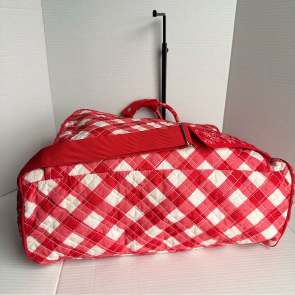 Pioneer Woman Red Gingham Quilted Weekender Travel Bag - Picture 5 of 8
